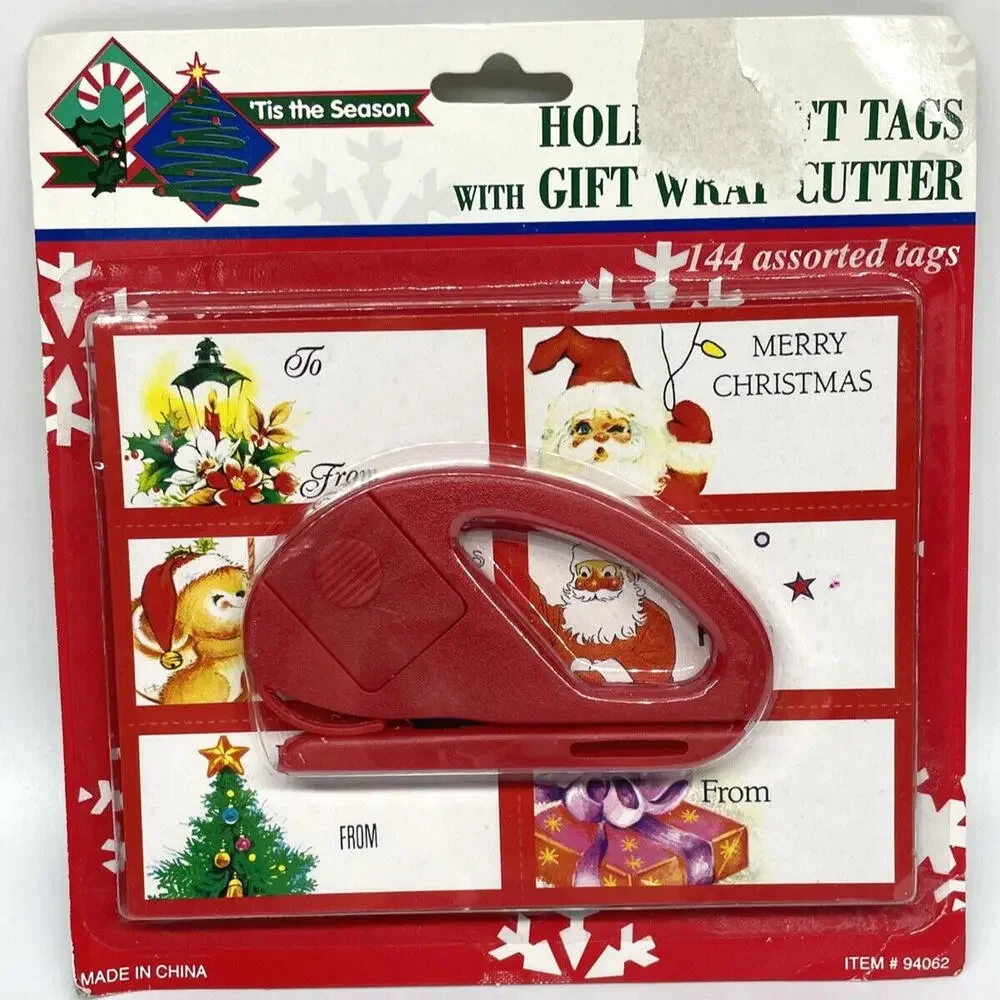 Holiday Gift Tags and‎ Gift Wrap Cutter Brand NEW Pack of 144 Vintage